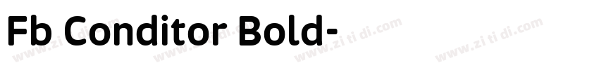 Fb Conditor Bold字体转换